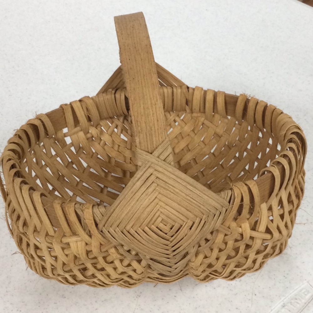 Natural tan wicker basket
